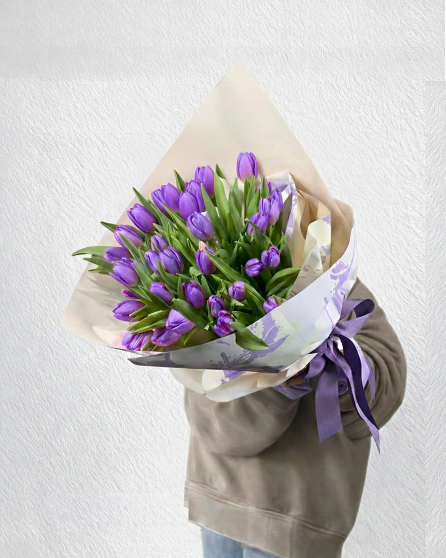 50 Purple Tulips