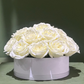 Round White Roses Box