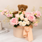 Sweet Baby Girl Arrangement with Teddy Bear