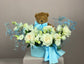 Sweet Baby Boy Arrangement with Teddy Bear