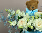 Sweet Baby Boy Arrangement with Teddy Bear